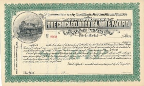 A stock certificate
